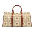 Duffle Bag — Inspired by Louis C. Tiffany (1848–1933) and a French Teacup and Saucer — Gold Lions on Cream