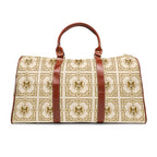 Duffle Bag — Inspired by Louis C. Tiffany (1848–1933) and a French Teacup and Saucer — Gold Lions on Cream