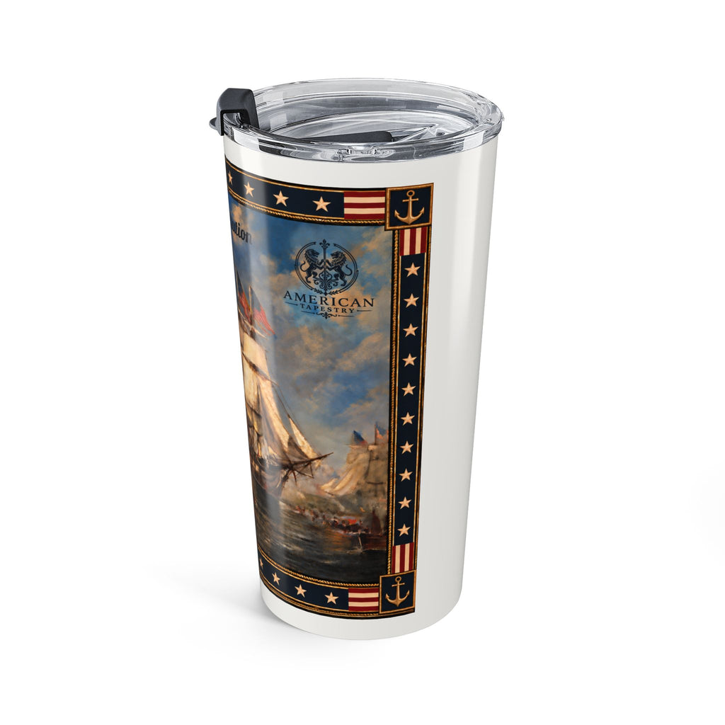 20 oz Tumbler — USS Constitution — White