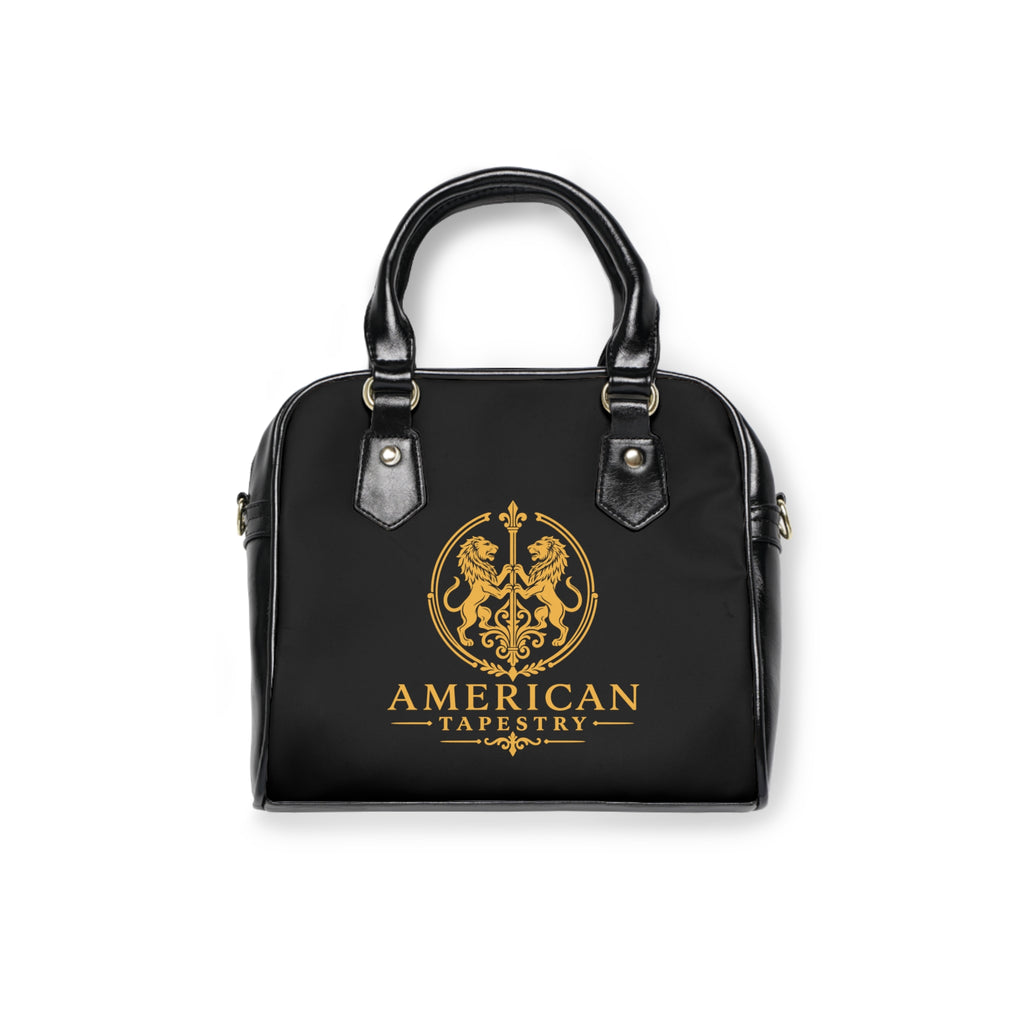 The Matador Collection-Satchel Bag-Black with Yellow Cameo Bulls