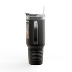 40 oz Insulated Travel Mug — USS Constitution — Multiple Colors in White Text