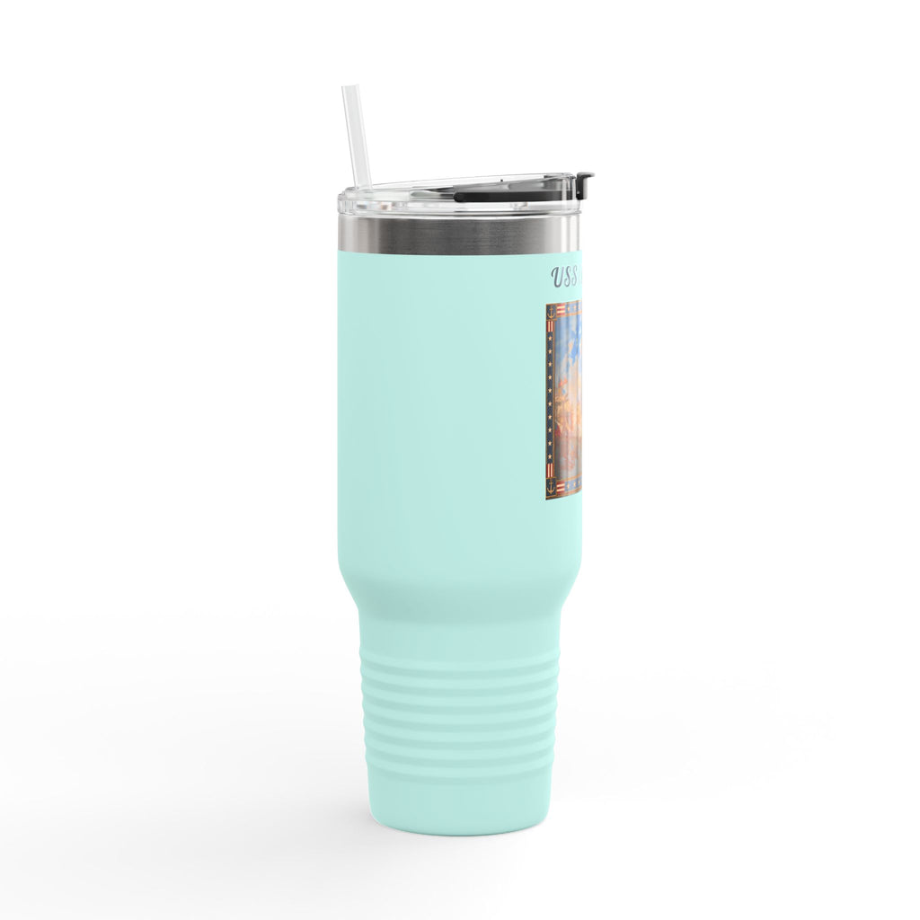 40 oz Insulated Travel Mug — USS Constitution — Multiple Colors in Black Text