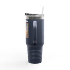 40 oz Insulated Travel Mug — USS Constitution — Multiple Colors in White Text