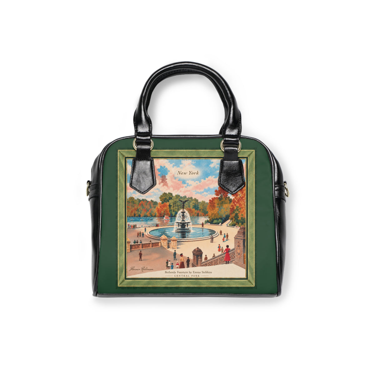 Satchel Bag — Bethesda Fountain, Central Park, NYC — Green