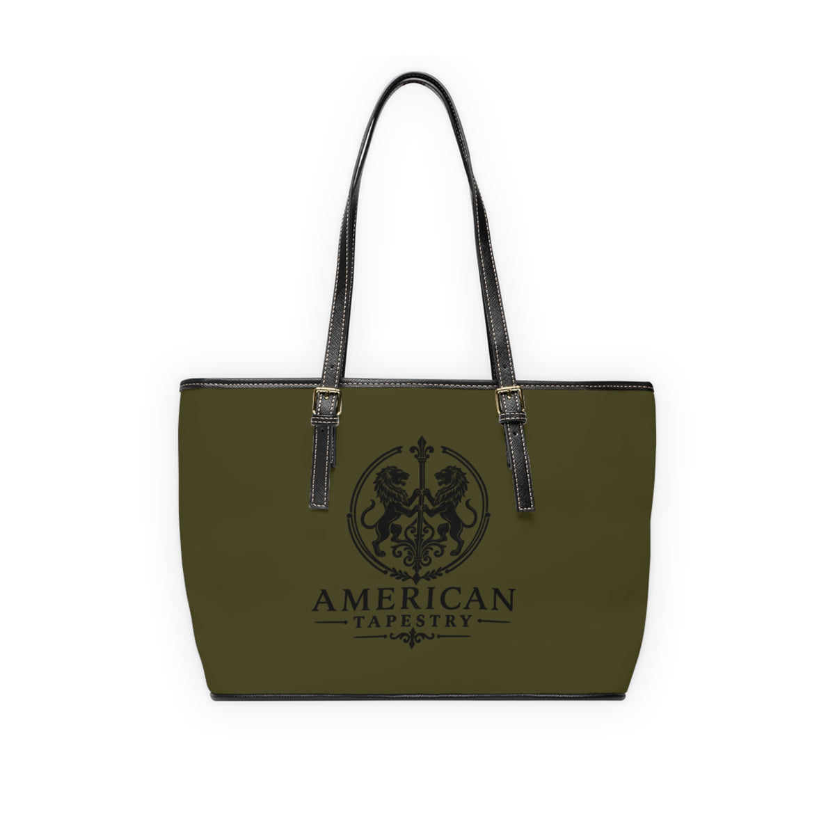 The Matador Collection-Tote-Red Cameo Bull with Olive