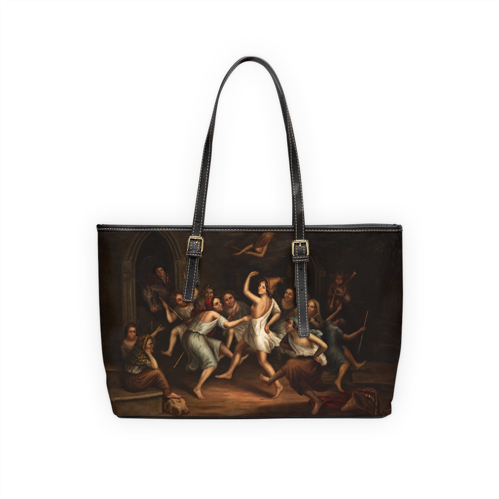 Tote Bag — Classical Ballet Painting Print PU Shoulder Tote