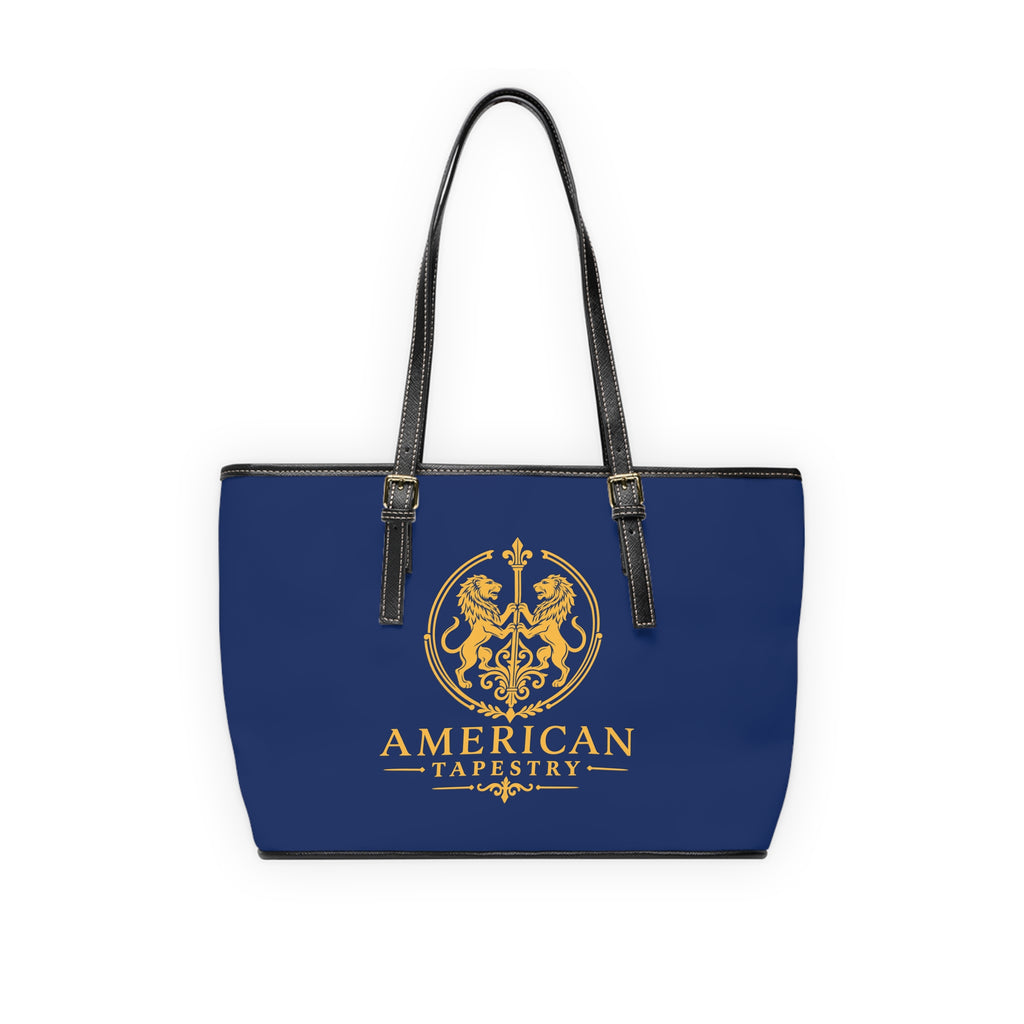 The Matador Collection-Tote-Yellow Bull Cameo with Navy