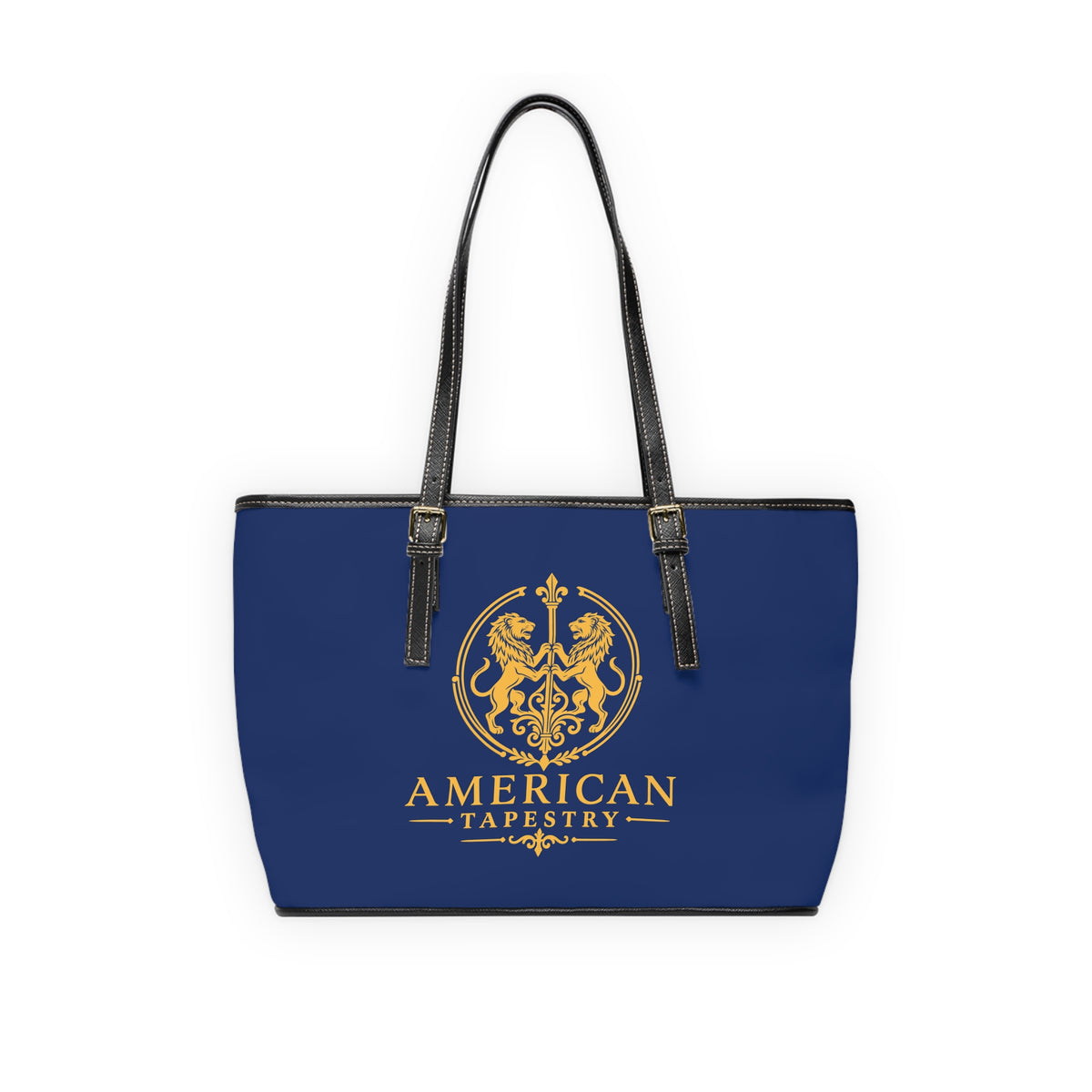 The Matador Collection-Tote-Yellow Bull Cameo with Navy
