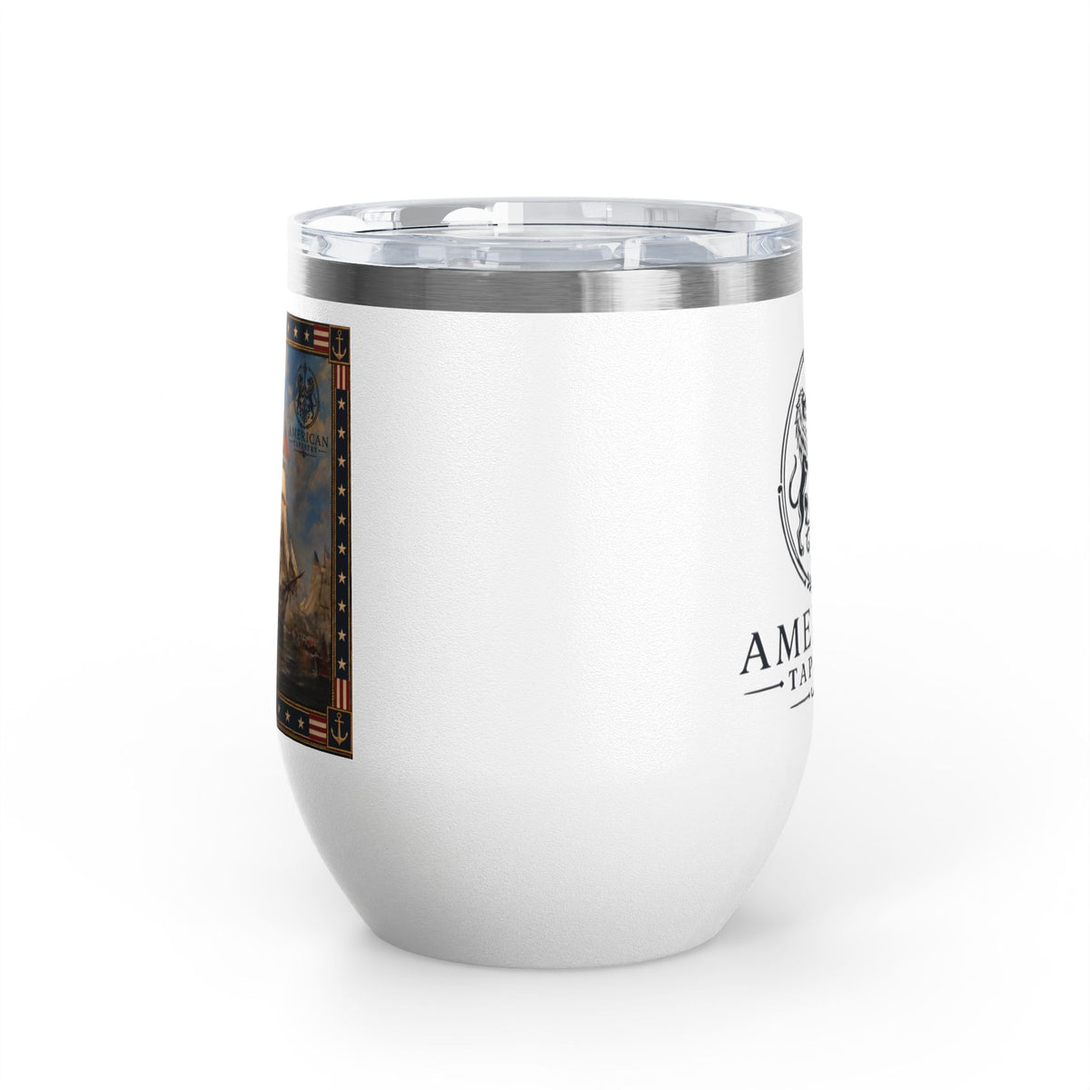 12oz Wine Tumbler — Return of the Constitution in White