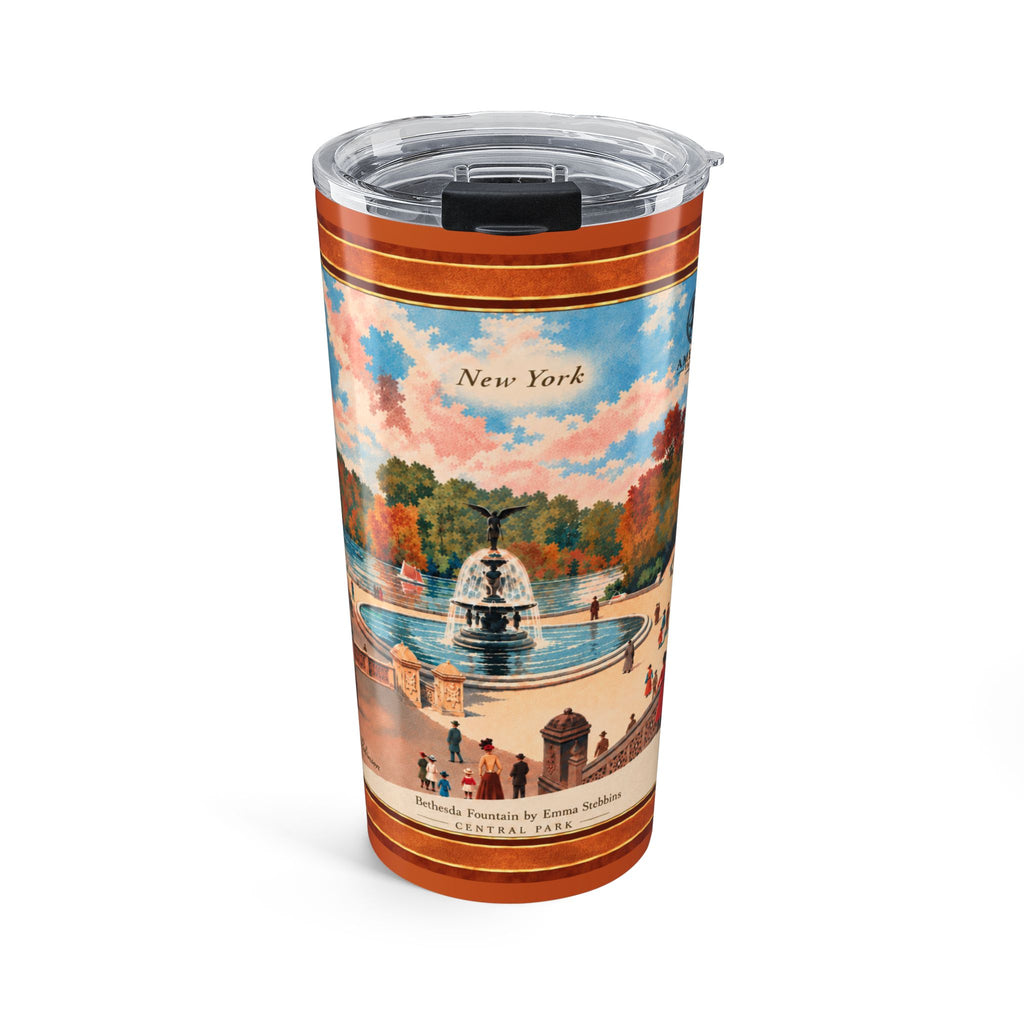20 oz Steel Tumbler — Bethesda Fountain, Central Park, NYC — Orange