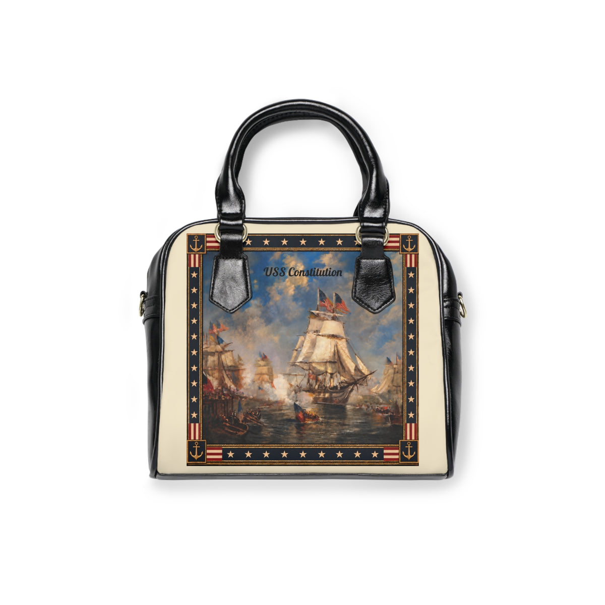 Satchel Bag — Return of the Constitution with Cream and a Back Crimson Emblem