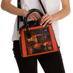 Satchel Bag — Interior Scene — Sunrise Ombré with Orange