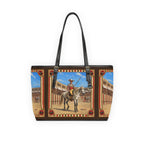The Matador Collection-Tote-Red Cameo Bull with Brown