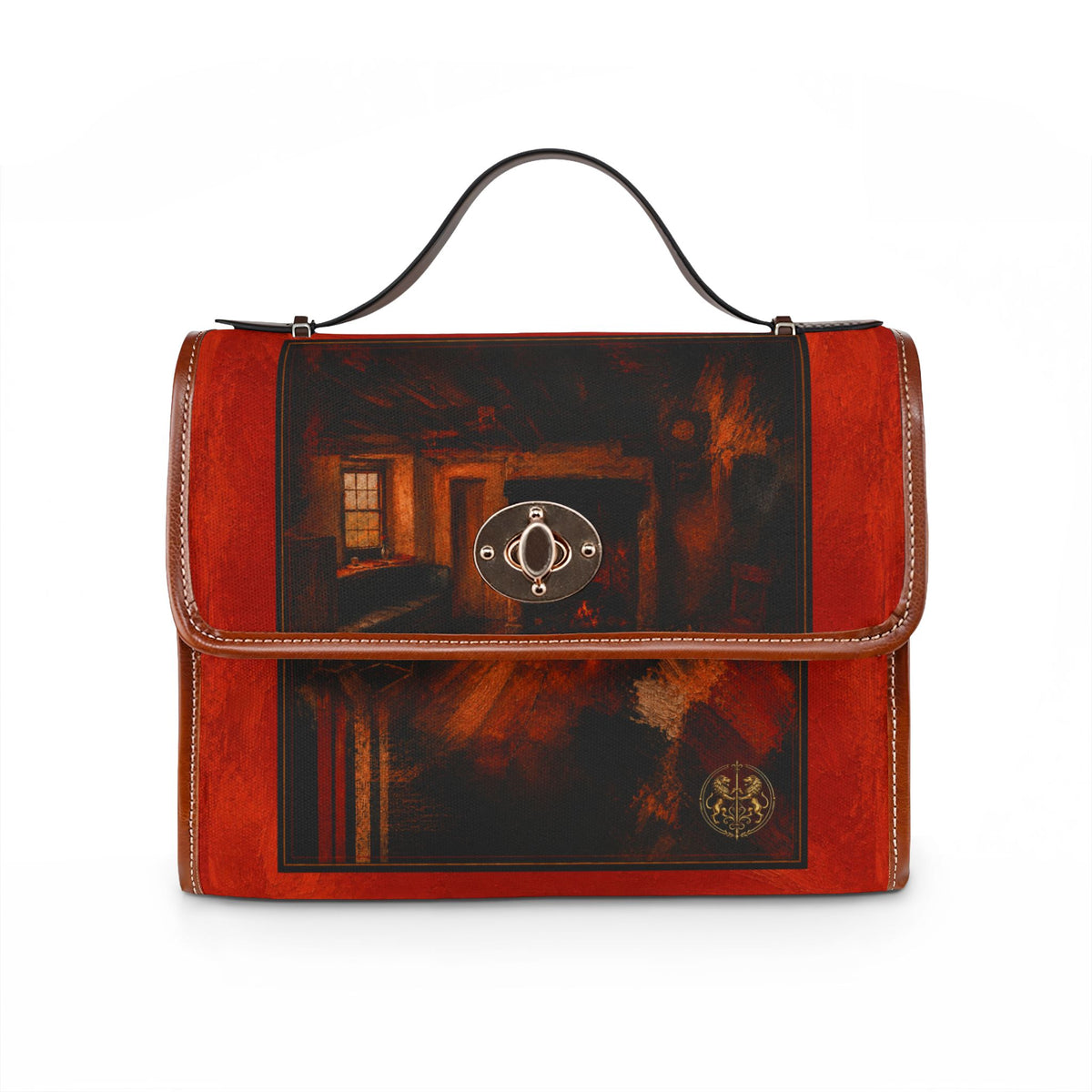Waterproof Top Handle Bag — Interior Scene — Sunrise Ombré