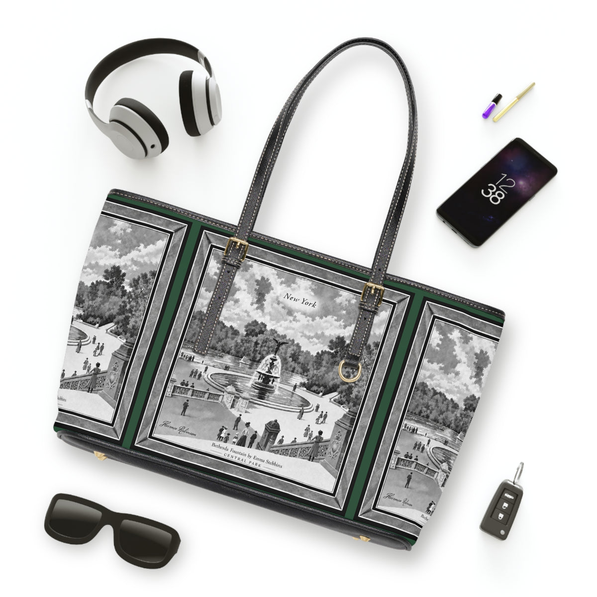 Tote Bag — Bethesda Fountain, Central Park, NYC — Archival Green