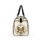 Barrel Bag — Inspired by Louis C. Tiffany (1848–1933) and a French Teacup and Saucer — Gold Lions on Antique White