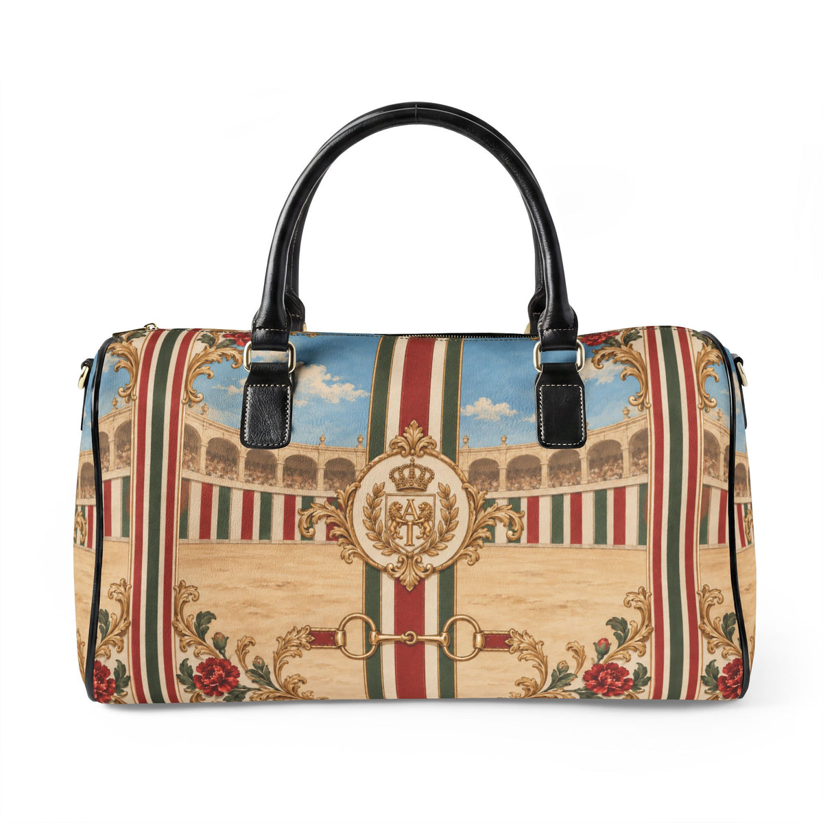 The Matador Collection-Barrel Bag-Brick Red and Olive