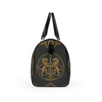 Barrel Bag — Inspired by Louis C. Tiffany (1848–1933) and a French Teacup and Saucer — Gold Lions on Black