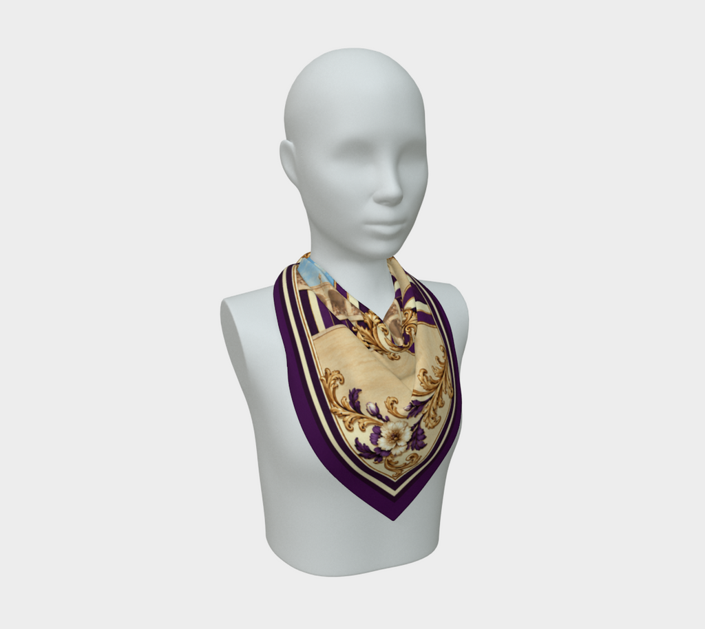 The Matador Collection-100% Silk Scarf-Royal Purple