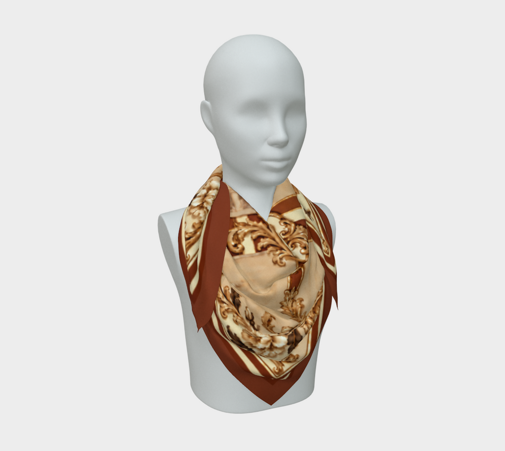 The Matador Collection-100% Silk Scarf-Cognac