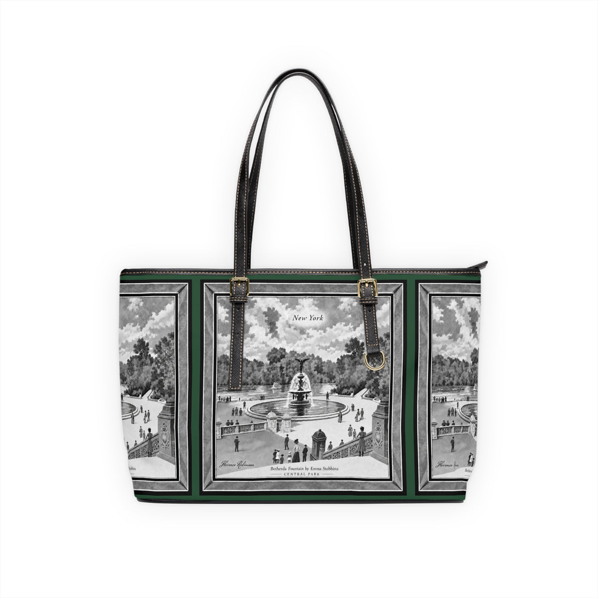 Tote Bag — Bethesda Fountain, Central Park, NYC — Archival Green