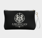 Large Wristlet Bag — Inspired by Louis C. Tiffany (1848–1933) — White Lions on Black