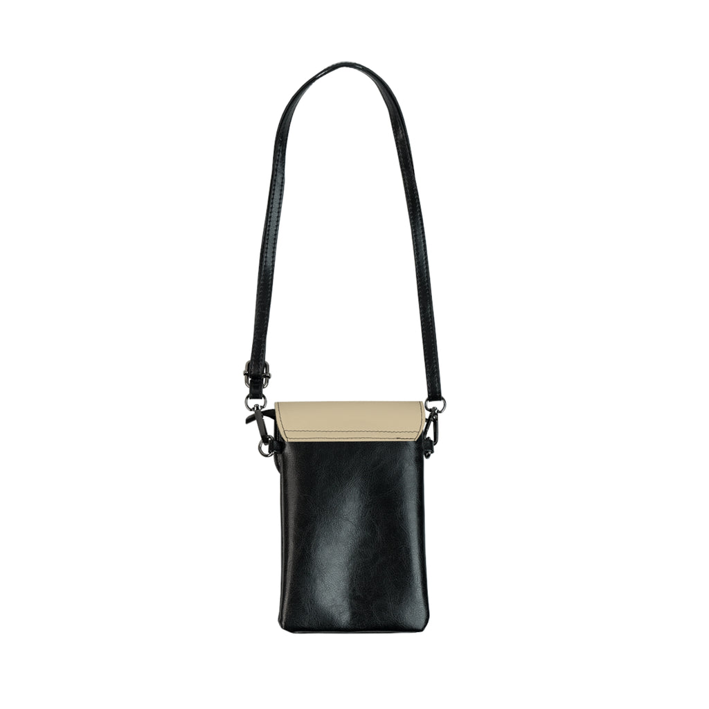 Crossbody Phone Case & Wallet — Interior Scene — Taupe