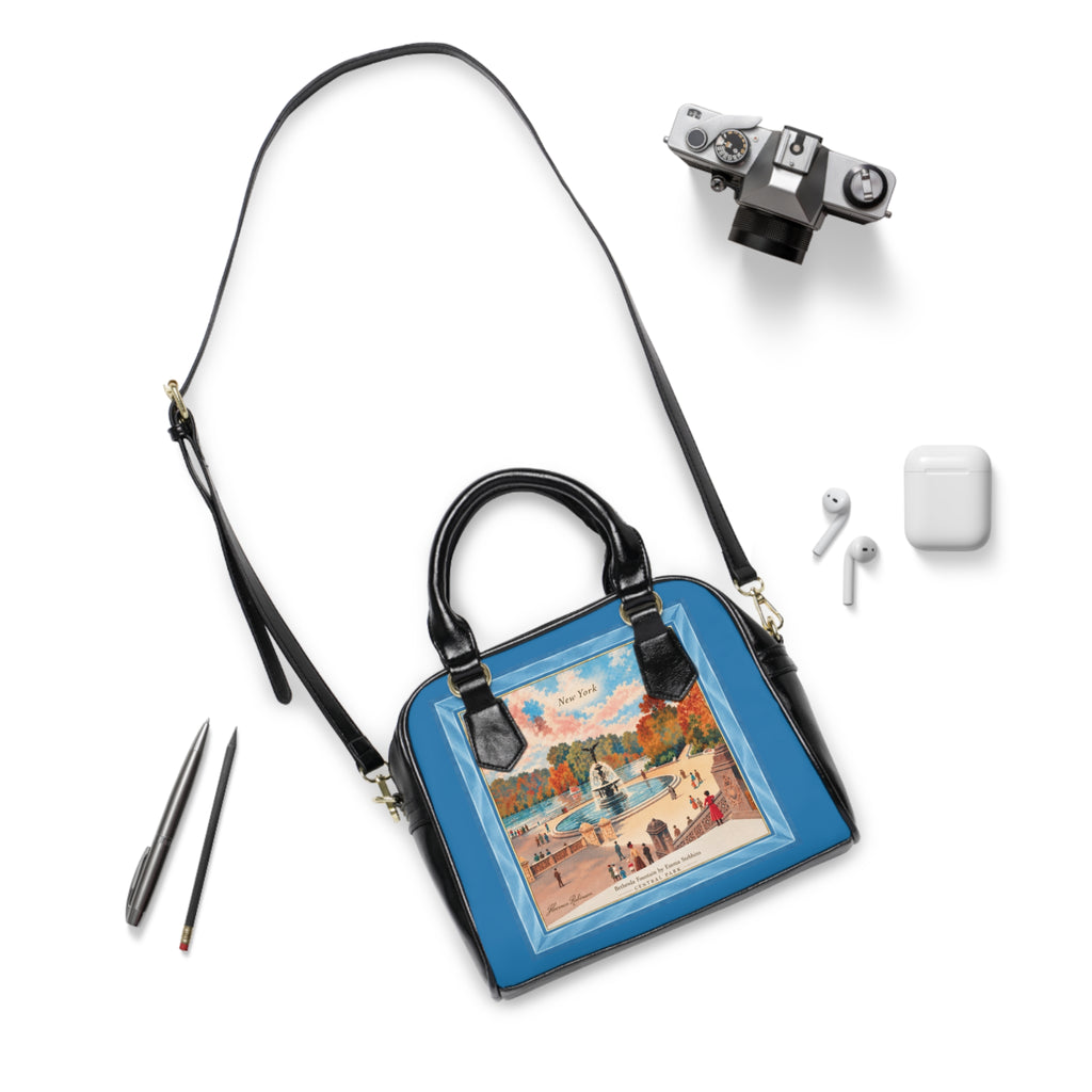Satchel Bag — Bethesda Fountain, Central Park, NYC — Blue