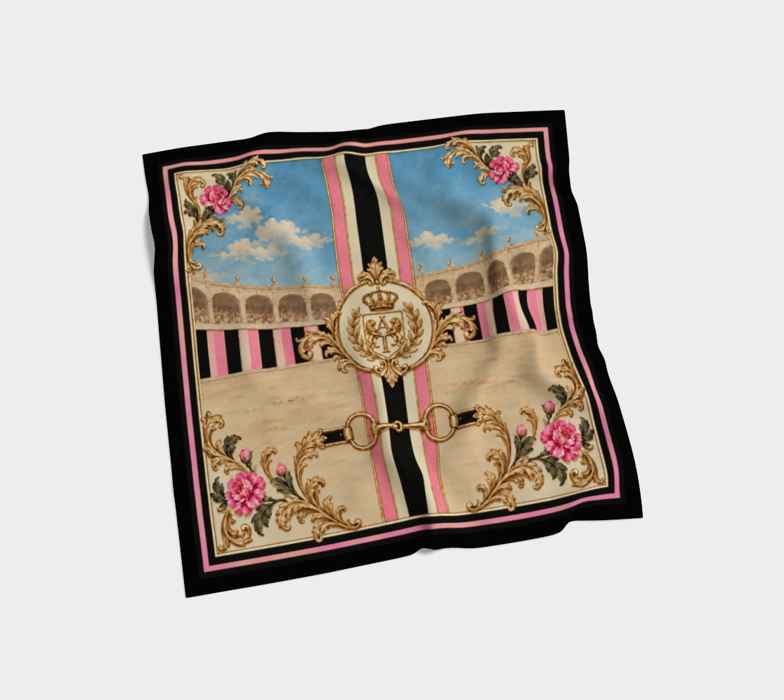 The Matador Collection-100% Silk Scarf-Pink and Black