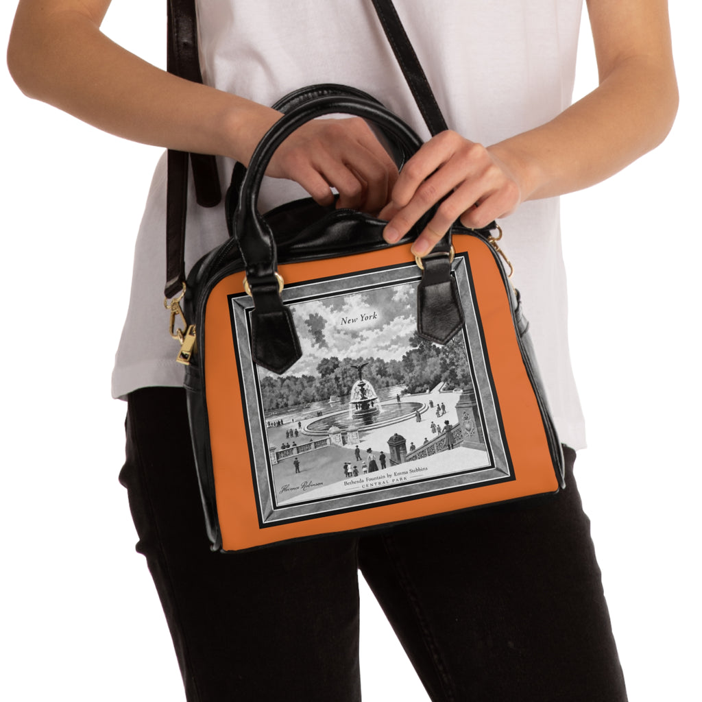Satchel Bag  — Bethesda Fountain, Central Park, NYC — Archival Orange