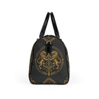 Barrel Bag — Inspired by Louis C. Tiffany (1848–1933) and a French Teacup and Saucer — Gold Lions on Black