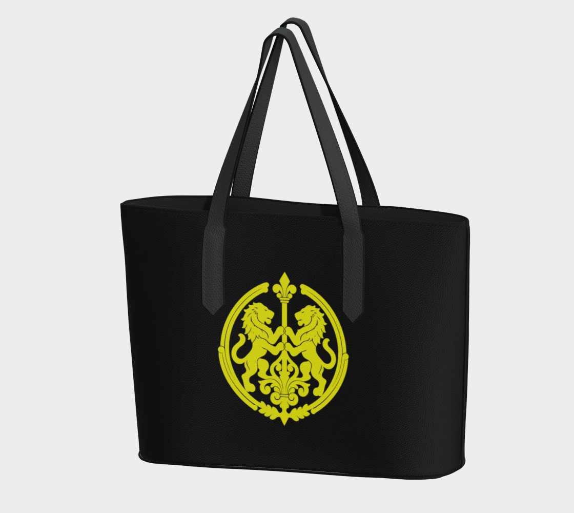 Tote-Rainbow Lions — Inspired by Louis C. Tiffany (1848–1933) — Yellow