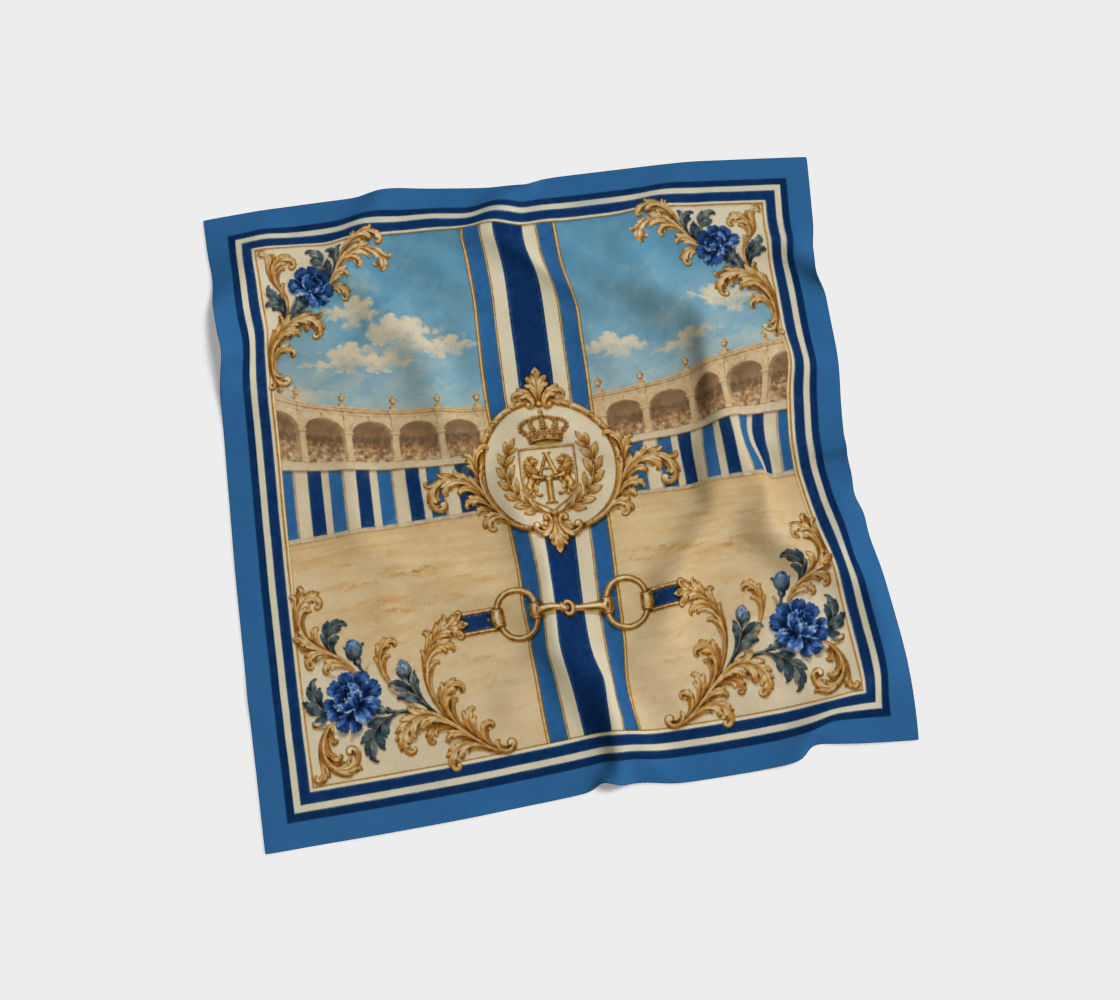 The Matador Collection: 100% Silk Scarf in Blue Tones