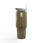 40 oz Insulated Travel Mug — USS Constitution — Multiple Colors in White Text
