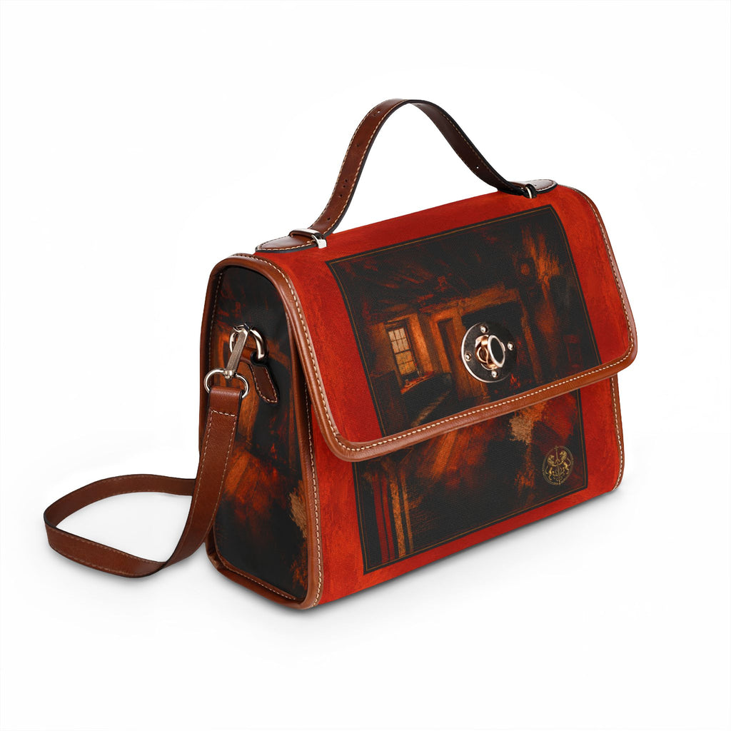 Waterproof Top Handle Bag — Interior Scene — Sunrise Ombré