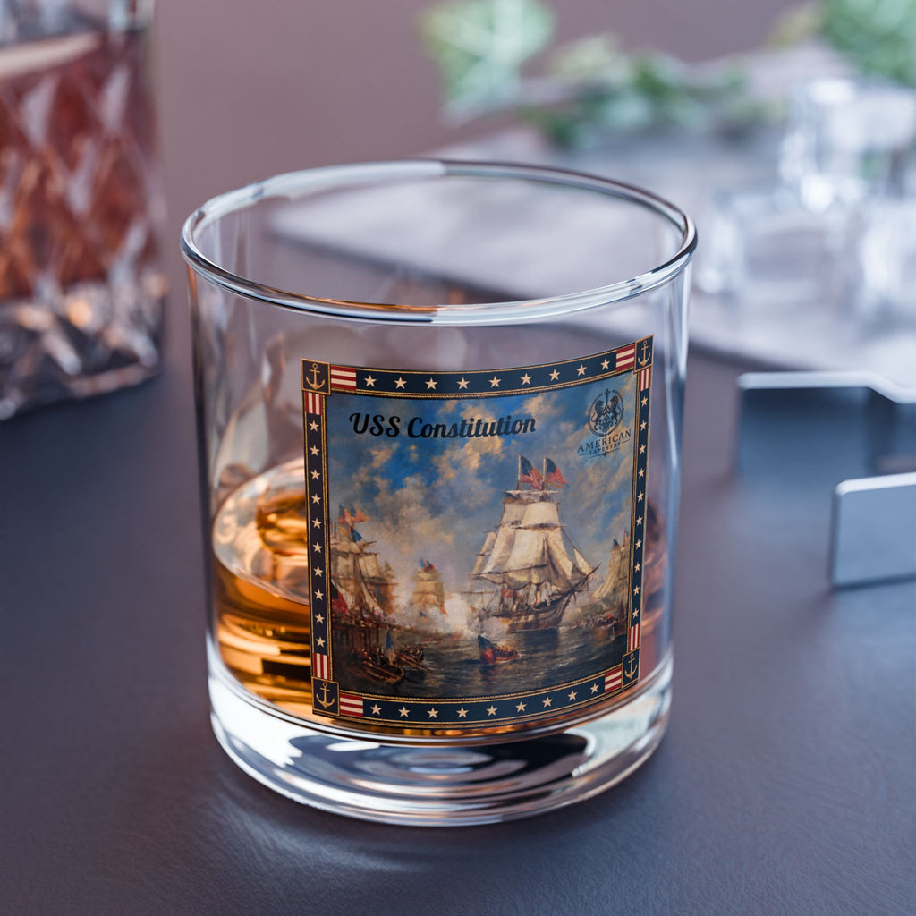 10 oz Rocks Glass — USS Constitution