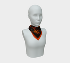 100% Silk Scarf — Interior Scene — Sunrise Ombré with Orange