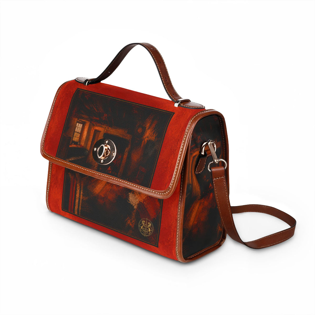 Waterproof Top Handle Bag — Interior Scene — Sunrise Ombré