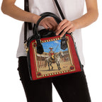 The Matador Collection-Satchel-Red Cameo Bulls with Red