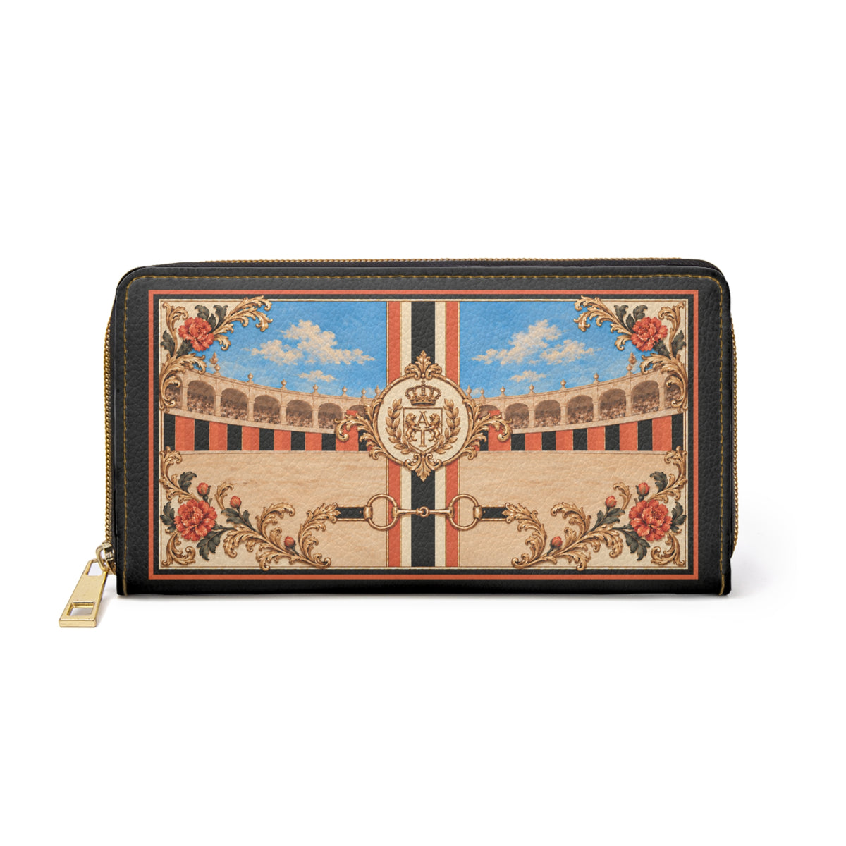 The Matador Collection-Zip Wallet-Orange and Black