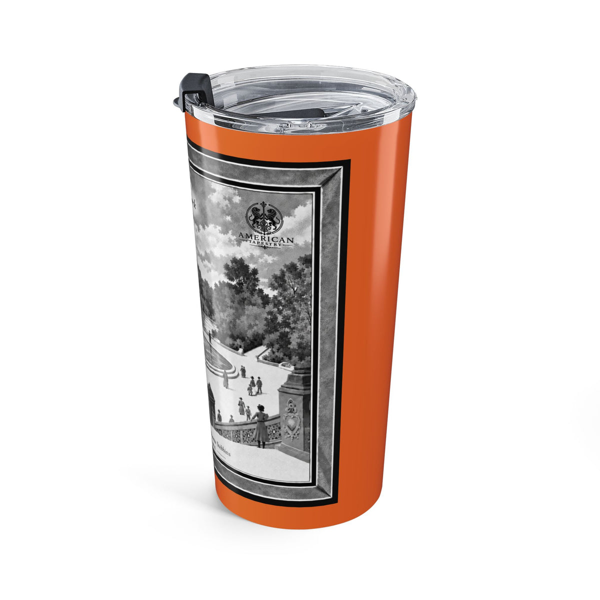 20 oz Steel Tumbler — Bethesda Fountain, Central Park, NYC — Archival Orange