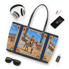 The Matador Collection-Tote-Yellow Bull Cameo with Navy
