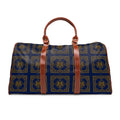 Duffle Bag — Inspired by Louis C. Tiffany (1848–1933) and a French Teacup and Saucer — Gold Lions on Navy