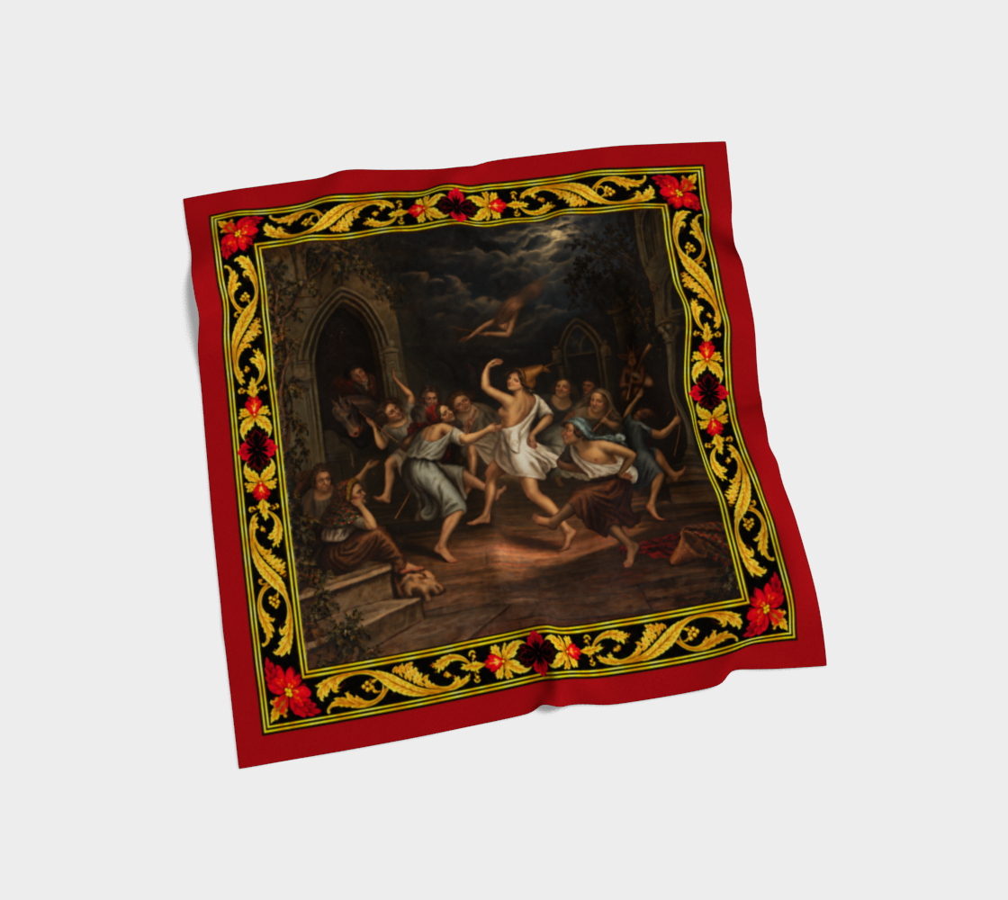 100% Silk Scarf — The Witches’ Dance