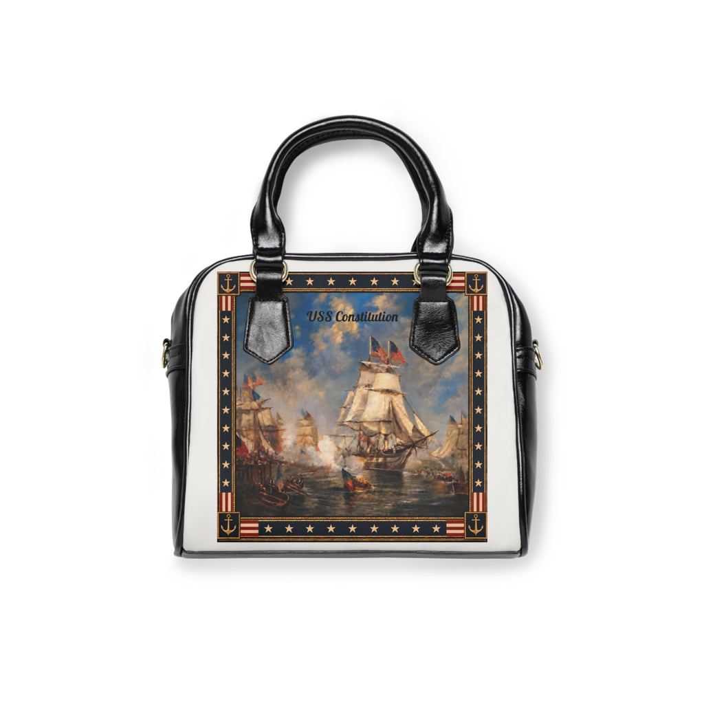Satchel Bag — Return of the Constitution with White and a Back Deep Navy Emblem