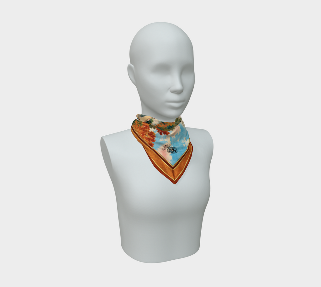100% Silk Scarf — Bethesda Fountain, Central Park, NYC — Orange