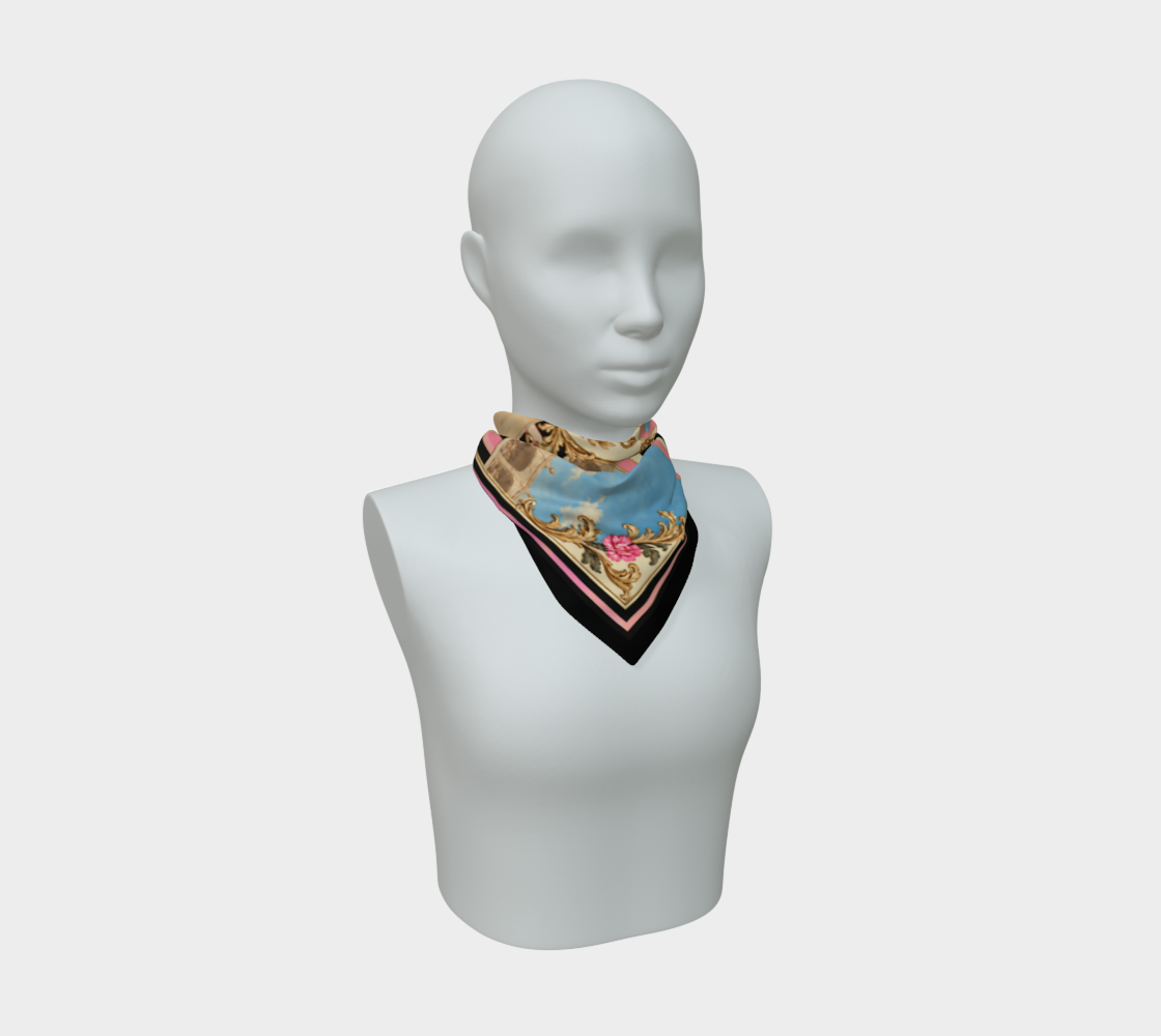 The Matador Collection-100% Silk Scarf-Pink and Black