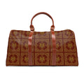 Duffle Bag — Inspired by Louis C. Tiffany (1848–1933) and a French Teacup and Saucer — Gold Lions on Cognac