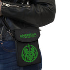 Crossbody Phone Case & Wallet — Rainbow Lions — Inspired by Louis C. Tiffany (1848–1933) — Green