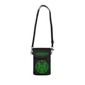 Crossbody Phone Case & Wallet — Rainbow Lions — Inspired by Louis C. Tiffany (1848–1933) — Green